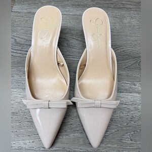 Jessica Simpson Pointed-Toe Bow Mules